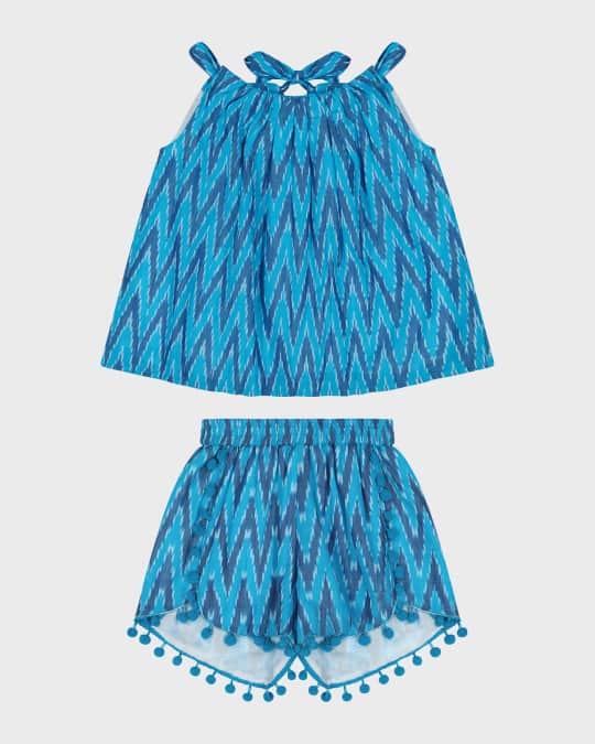 Colette Girl's Top And Short Set Marine Stripe main image 1