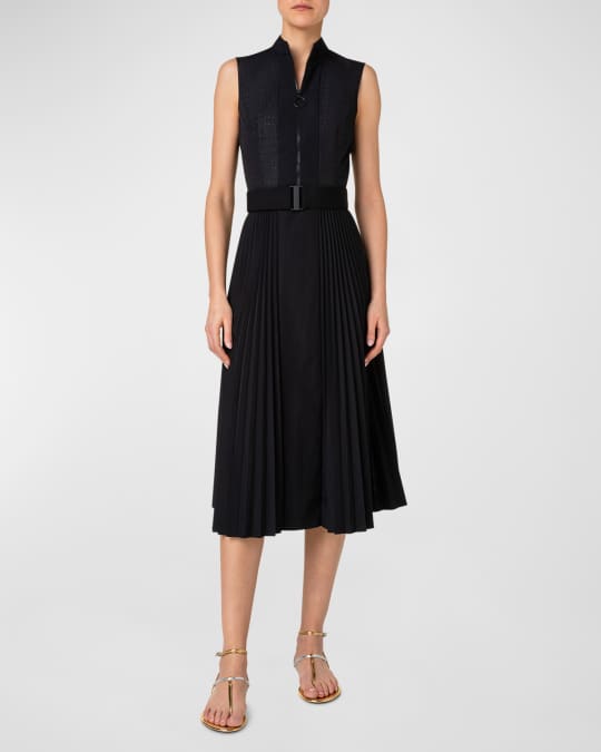 Pin Dot Pleated Long Dress（Her lip to Pin Dot Pleated Long
