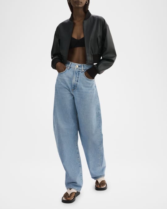 Evelin Faux-Leather Bomber Jacket