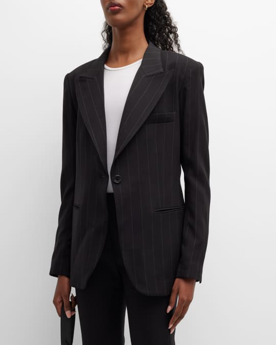 Smythe 90's Oversized Pinstriped Blazer | Neiman Marcus