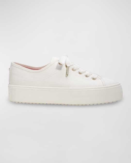 kate spade new york serve cotton low top platform sneakers Neiman Marcus