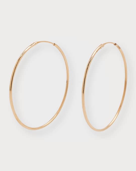 Rose Gold Circle Hoop Earrings 