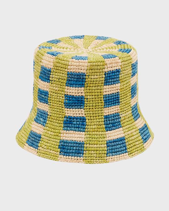 Destree Bob Raffia Stripes Hat Bob Raffia Hat – SOSUSU main image 2