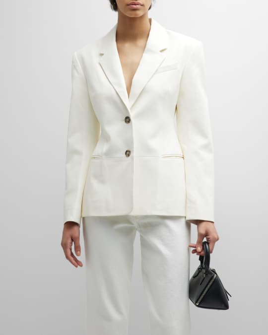 Frame online white blazer