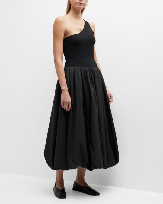 Derek Lam 10 Crosby Dune One-Shoulder Balloon Dress | Neiman Marcus