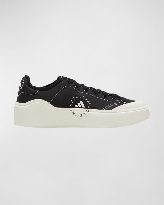 adidas by Stella McCartney Logo Low Top Court Sneakers Neiman Marcus