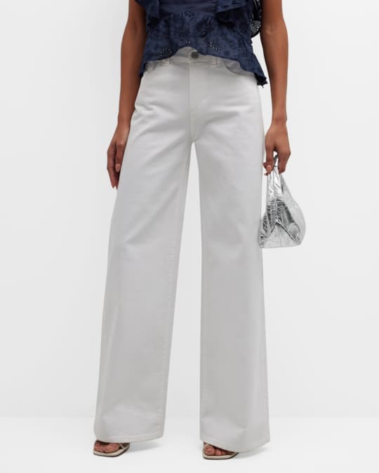 Triple Binding Wide-Leg Jeans