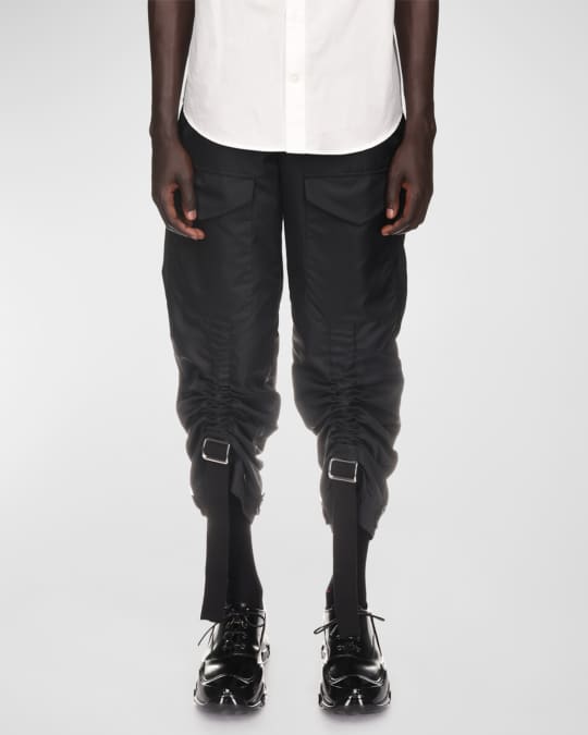 Simone Rocha Men's Adjustable Slider Nylon Utility Pants | Neiman Marcus