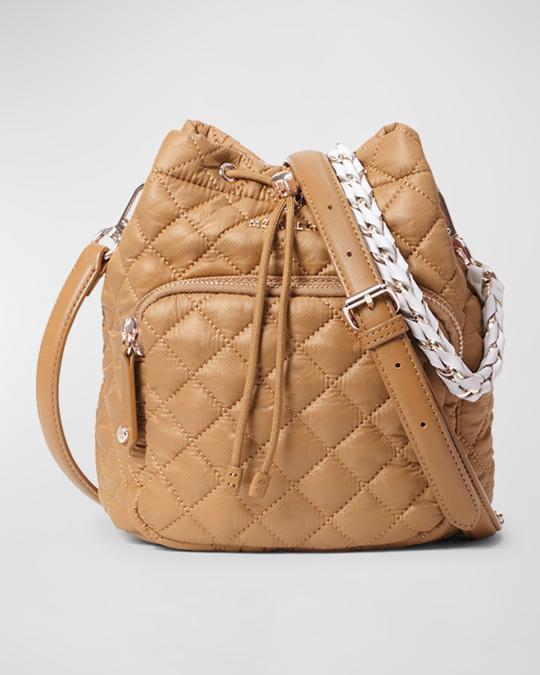 MZ WALLACE Crosby Quilted Nylon Bucket Bag | Neiman Marcus