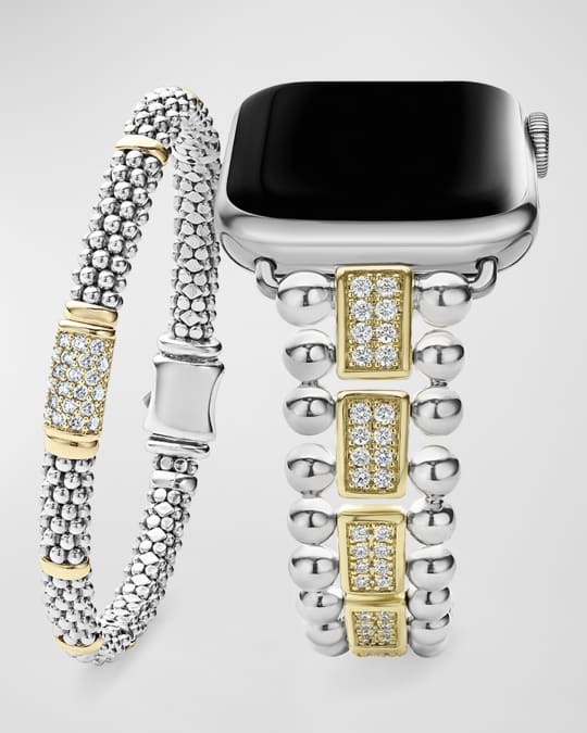LAGOS Smart Caviar Apple Watch Bracelet and Signature Caviar Bracelet ...