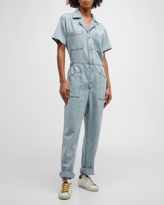 PISTOLA Grover Denim Utility Jumpsuit | Neiman Marcus