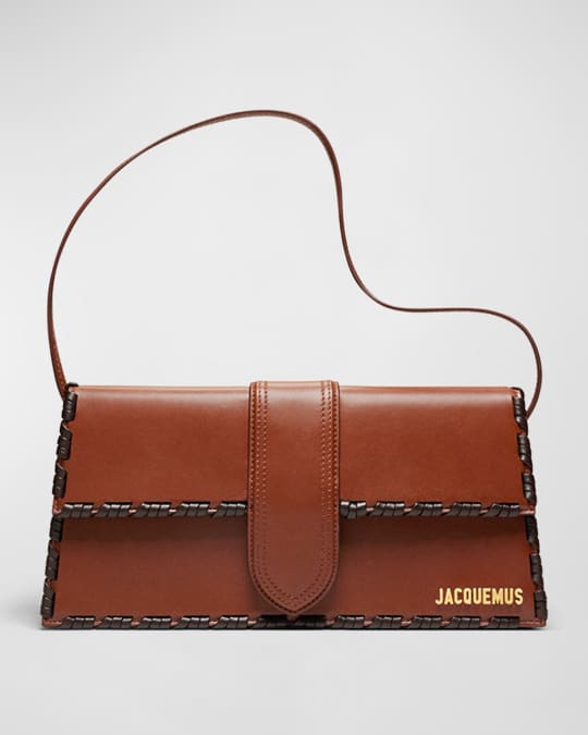 Jacquemus Le Bambino Long Woven Leather Shoulder Bag Neiman Marcus