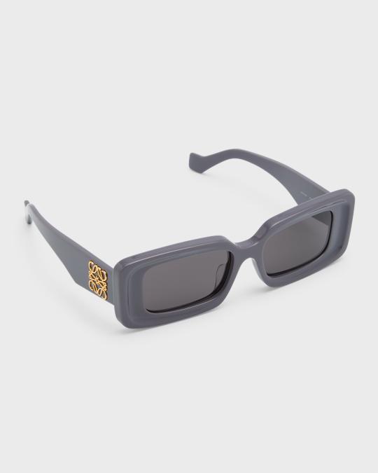 Loewe Anagram Havana Acetate Rectangle Sunglasses Rectangular sunglasses Havana - LOEWE USA Official Website main image 3