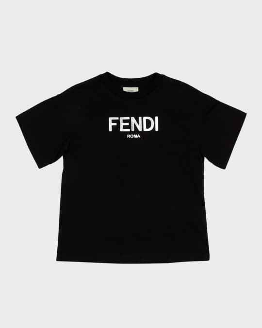 Fendi Kid s Classic Logo Print T Shirt Size 8 14