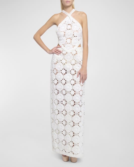 ワンピース Elie Saab Dresses Elie Saab Corsage-detail one-shoulder silk gown Elie Saab