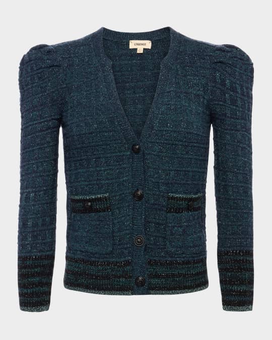 Jenni Tweed Waffle Stitch Cardigan 