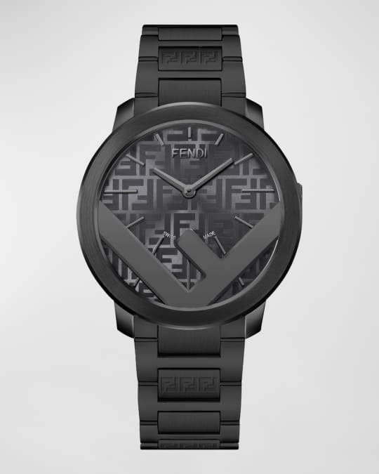 Men s F Is Fendi Black PVD Bracelet Watch 41mm