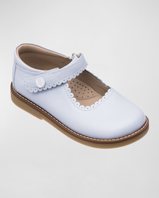 Elephantito Girl s Scalloped Grip Strap Mary Jane Shoes Baby Toddler Kids Neiman Marcus
