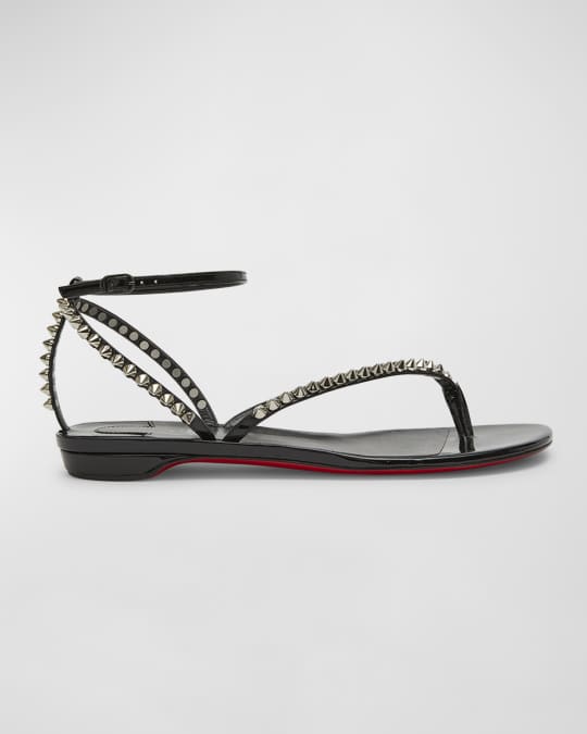 Christian Louboutin So Me Tonguetta Spike Red Sole Thong Sandals