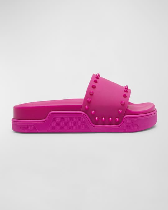 Christian Louboutin Super Spike Platform Pool Sandals Neiman Marcus
