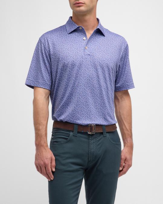 Peter Millar Men's Cheers Performance Jersey Polo Shirt - White