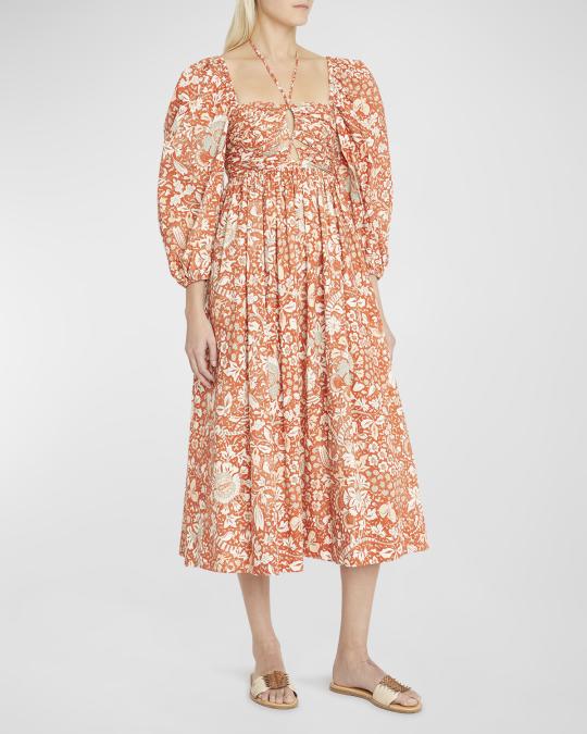 ulla cut out midi dress Bec & Bridge - Ulla Cut Out Midi Dress (Blood Orange) size 6