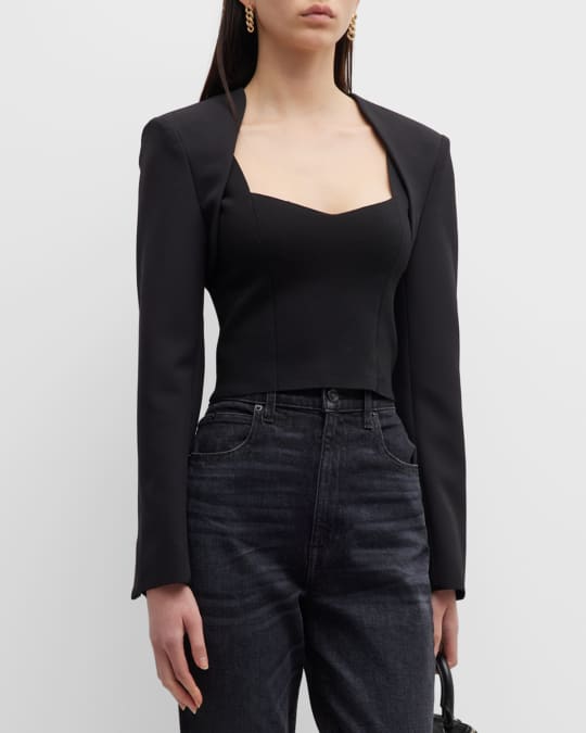 新品 Eaphi slit button flare bolero jacket Eaphi slit button flare bolero jacket eaphi＊slit button flare