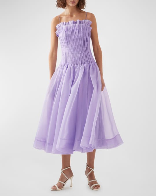 knee length dresses for ladies Radiance Belted Midi Dress by Aje for Hire – High St. Hire