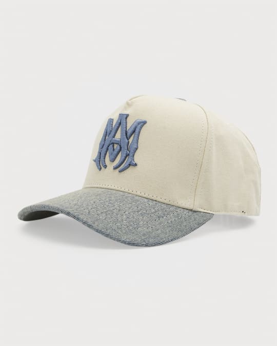 Amiri Men's Two-Tone Canvas Denim MA Baseball Cap | Neiman Marcus