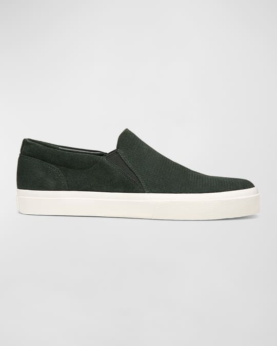 Vince Men s Fletcher Perforated Suede Slip On Sneakers Neiman Marcus