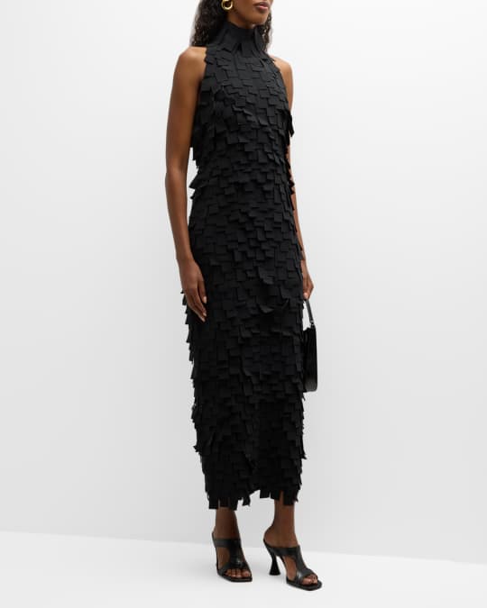 A.W.A.K.E. MODE Multi-Rectangle Halter-Neck Midi Dress | Neiman Marcus