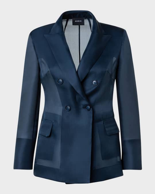 Satin blazer jacket online