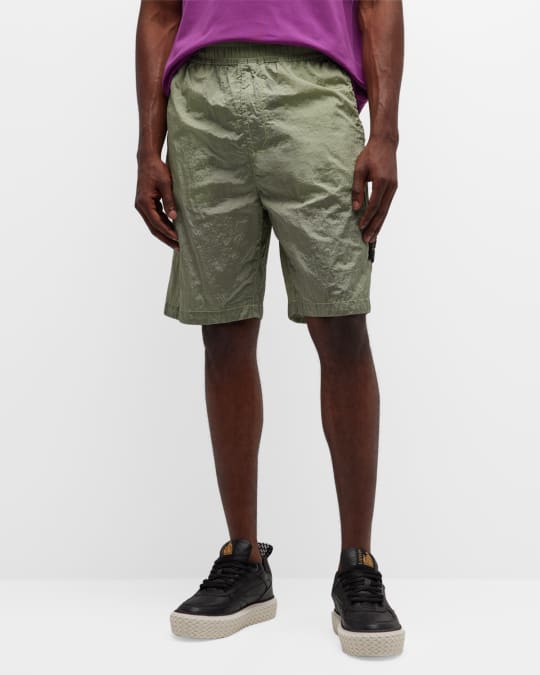 Stone Island Men s Crinkled Nylon Shorts Neiman Marcus