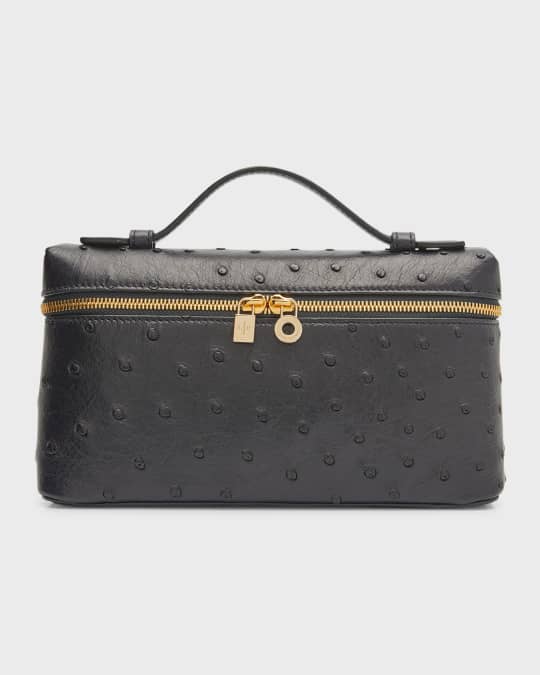 Extra Pocket L19 Shiny Ostrich Pouch
