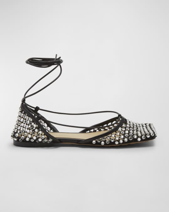 ボッテガヴェネタ Bottega Veneta Flat Sandals Bottega Veneta Raffia Stretch Flat Sandals Lavender (Women's