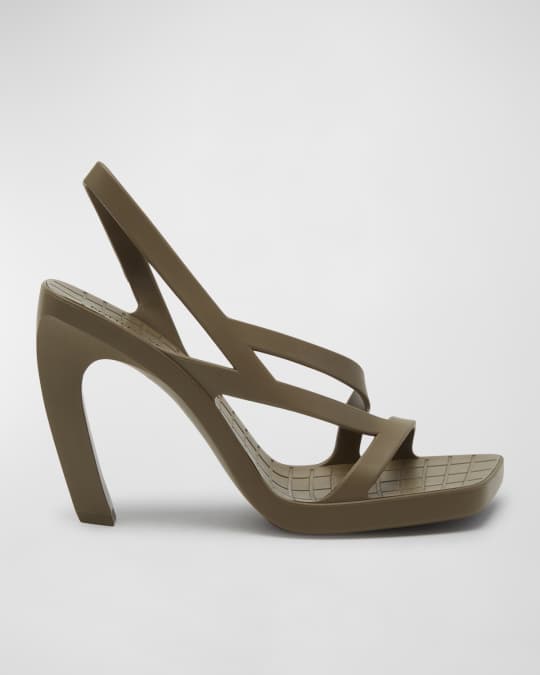 【送料&関税込】Bottega Veneta Jimbo Rubber Sandals Bottega Veneta Jimbo Slingback Rubber Heeled Sandal