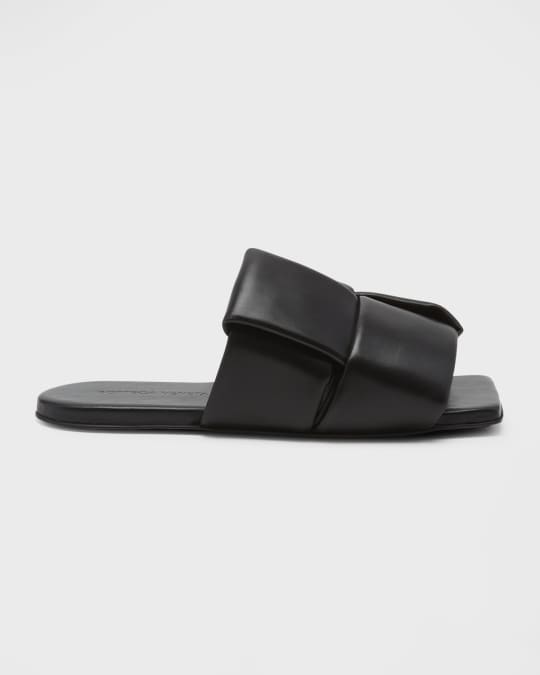 Bottega Veneta Patch Mule Woven Leather Flat Sandals