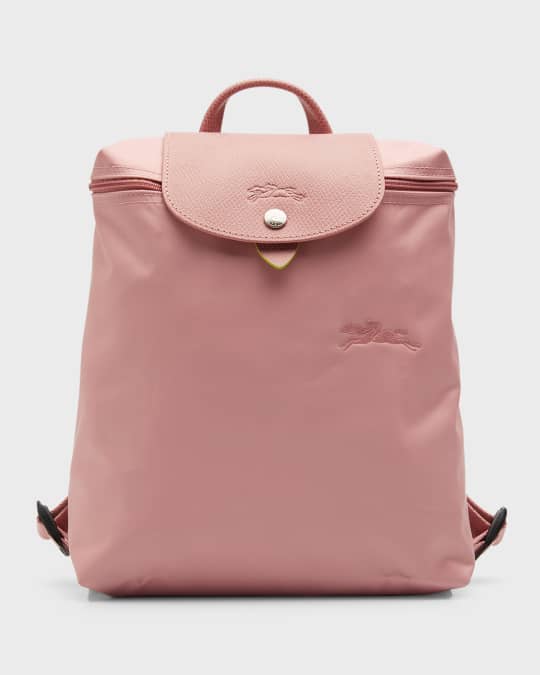 Longchamp Small Le Pliage Green Recycled Canvas Top Handle Bag in Pink