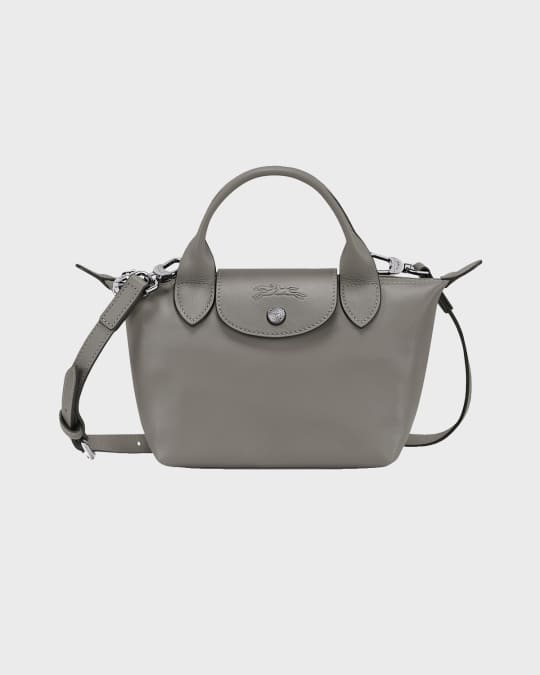 Longchamp Le Pliage Neo Top Handle Bag S Black in Leather with Silver-tone  - US