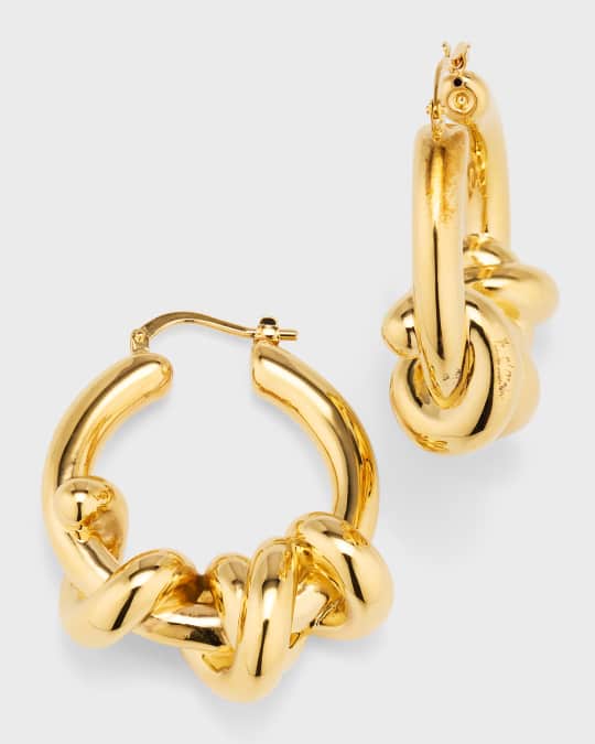 Jil Sander Massive Knots Hoop Earrings Neiman Marcus