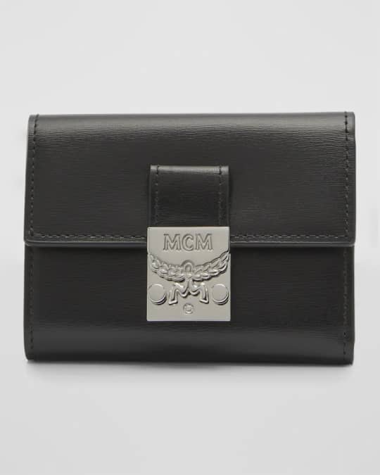 MCM Tracy Trifold Mini Leather Wallet Neiman Marcus