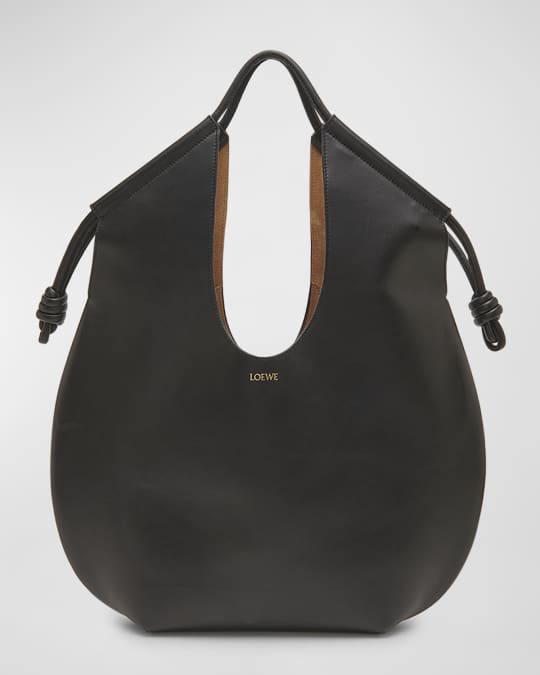 Paseo Chain Leather Tote Bag in Black - Loewe