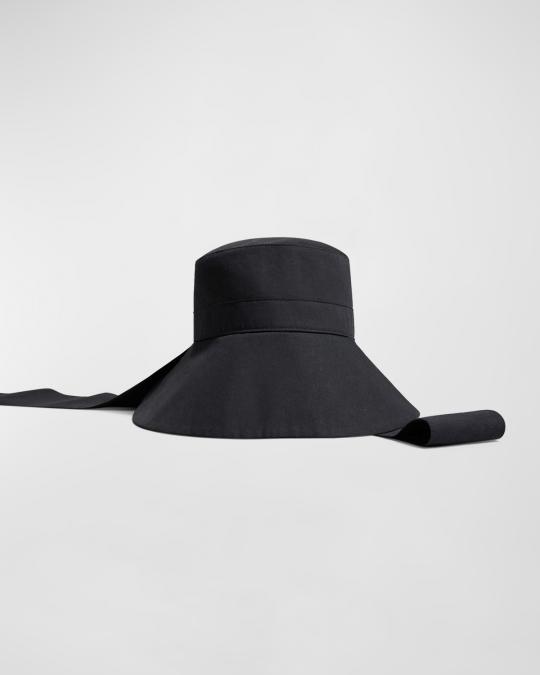 Jacquemus Le Bob Bando Cotton-Blend Wrap Bucket Hat | Neiman  display picture 3