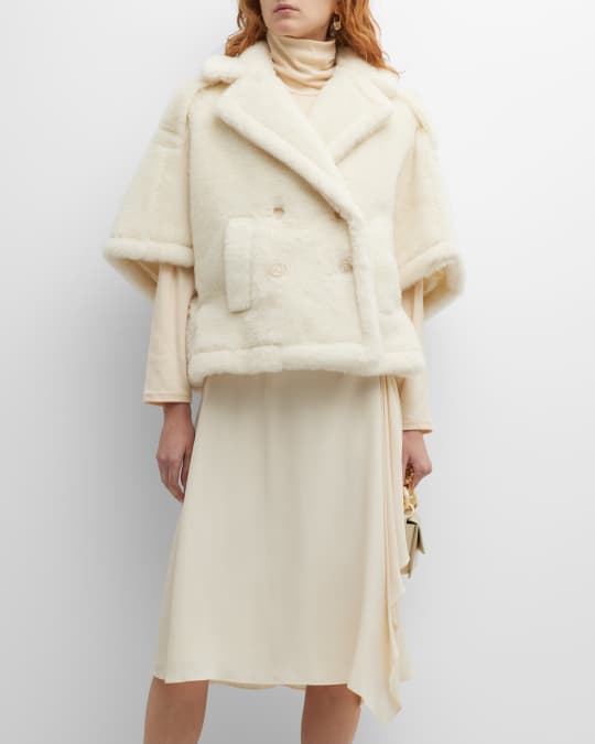 コート Max Mara NEWTERZO1 - Teddy hood made of alpaca and wool Wool teddy coat | Max Mara