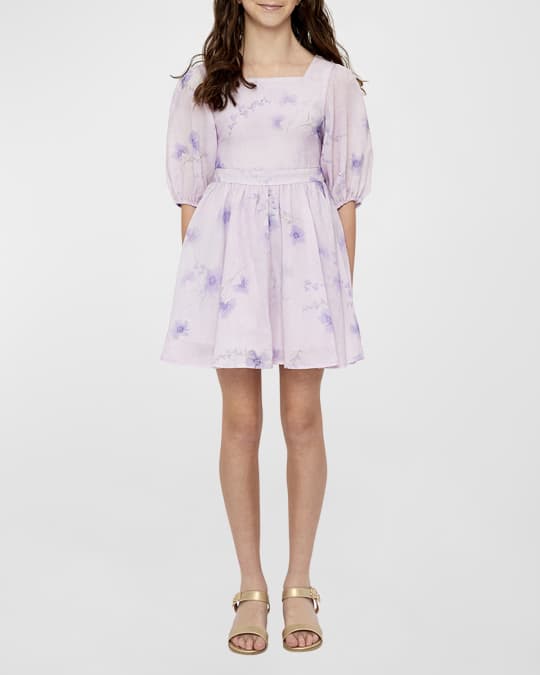Bardot Junior Girl s Margo Floral Print Open Back Dress Size 8 14