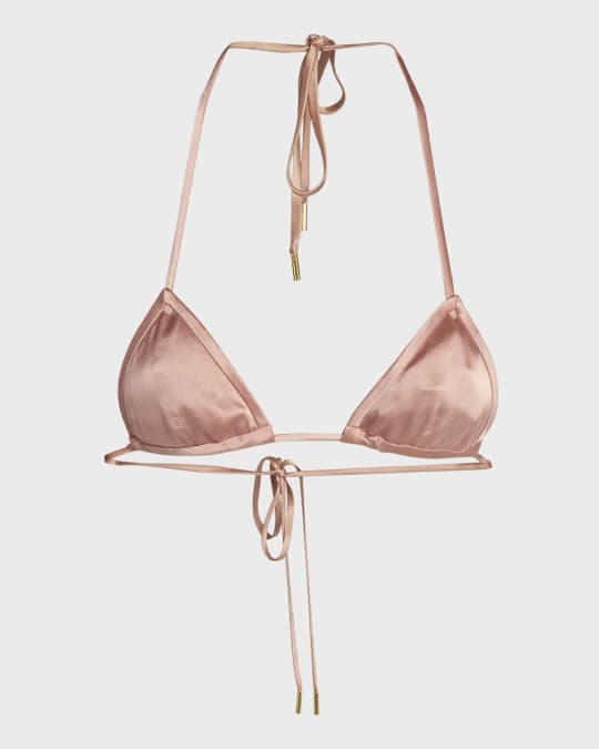 Stretch Satin Triangle Bra