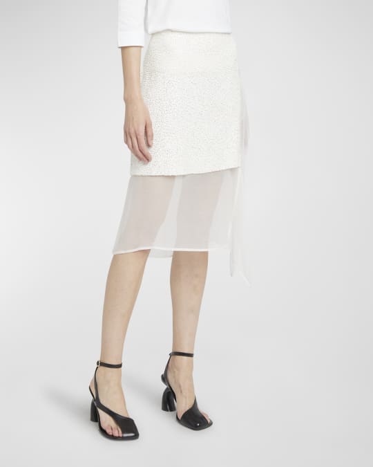 Sheer embellished skirt discount