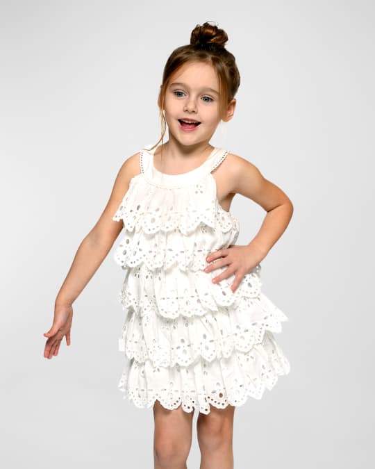 Hannah Banana EYELET TIER DRESS Neiman Marcus