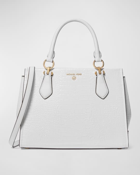 Michael kors on sale white satchel bag