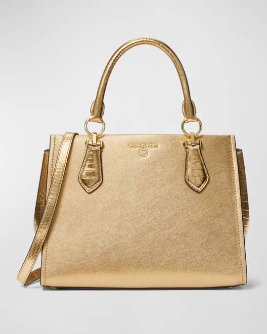 MICHAEL Michael Kors Marilyn Medium Metallic Leather Satchel Bag